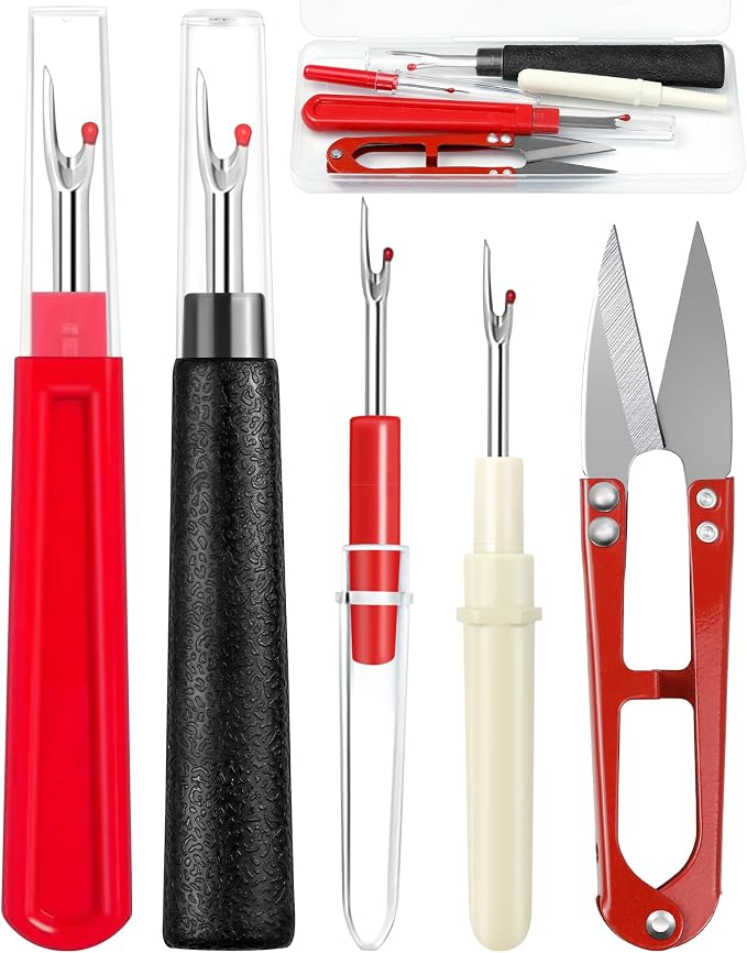 FIVEIZERO Seam Rippers for Sewing – 2 Big and 2 Small Stitch Remover Tools by FIVEIZERO