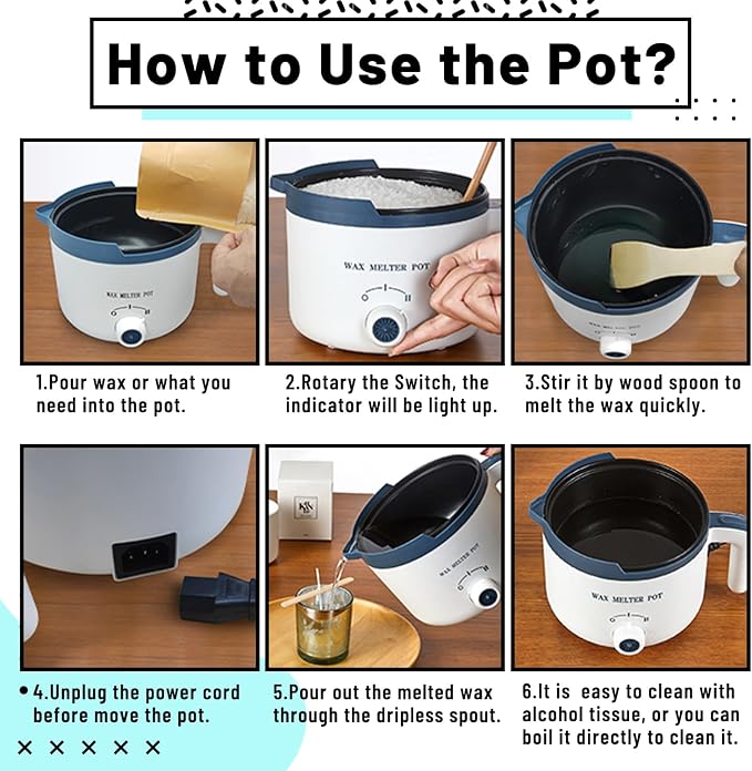 Ksedcon Wax Melting Pot for Candle Making, Electric Wax Melter - Image 5