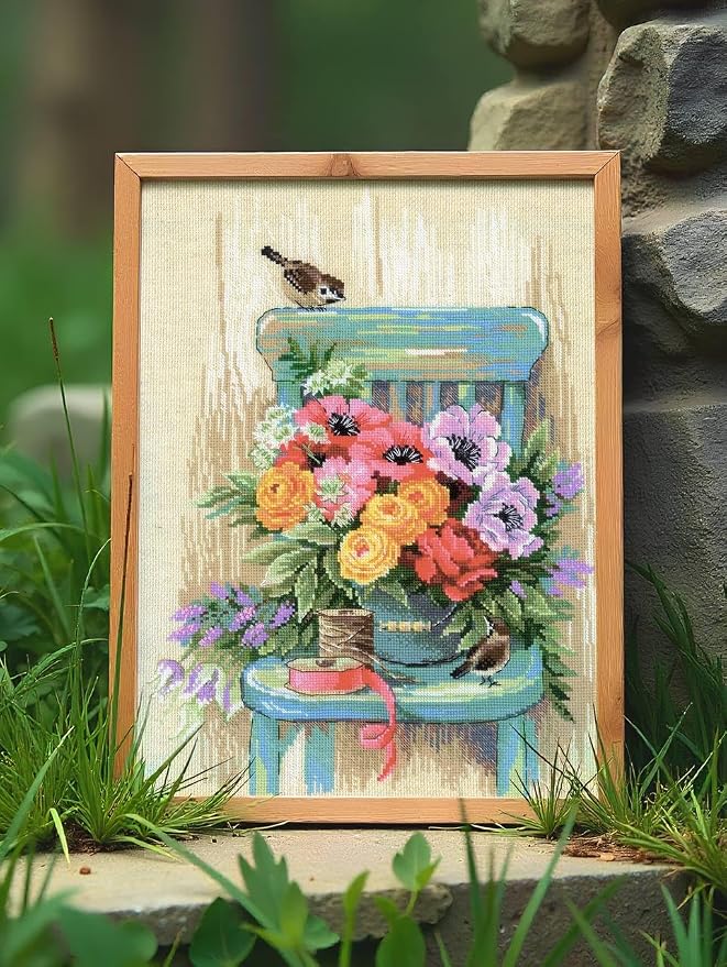RIOLIS - Garden Flowers 2299, Floral Cross Stitch Kits 11¾"x15¾, Cross Stitch - Image 8