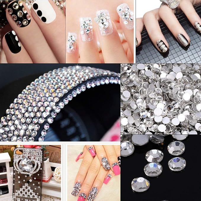 Onwon 288 Pieces SS30 / 6.35mm Clear Crystal Flat Back Brilliant Round - Image 7
