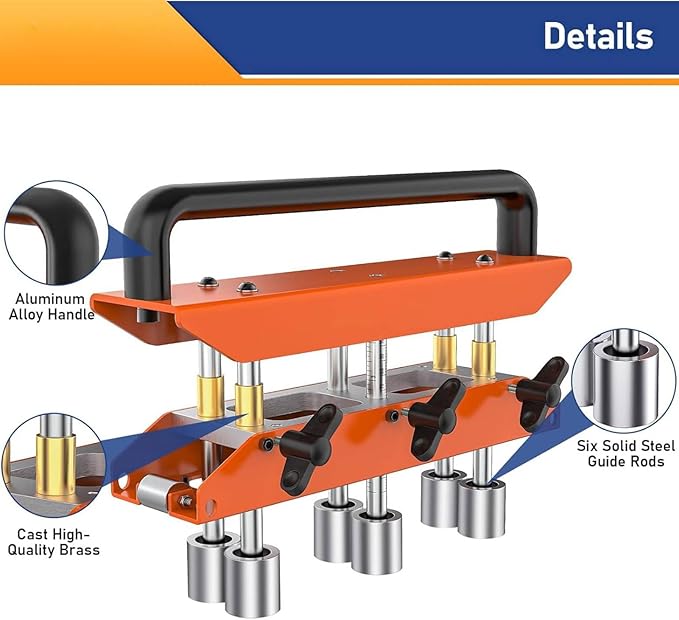 3 Station Roller, 0-90 ° Angle Large Radius Sheet Roller Bender, Aluminum Standing Seam Roofing Tools (Brown)