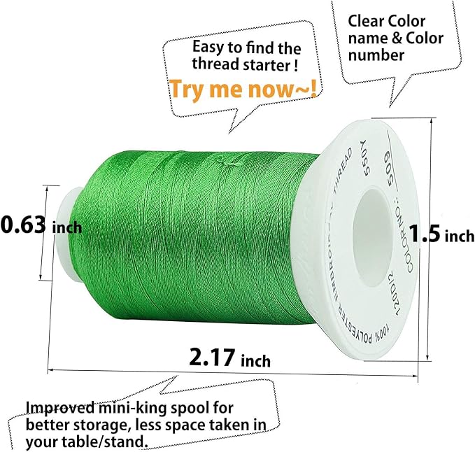 Simthread 63 Colors Polyester Compatible - Image 3