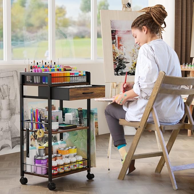 Homsorout 3 Tier Rolling Cart - Image 5