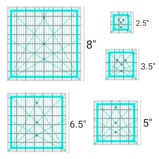 Quilting Rulers, 5 Quilting Square Rulers - Image 6