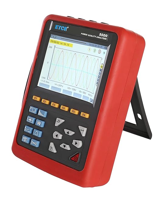 ETCR5000 3 Phase Power Quality Analyzer Three Phase Multi-Functional Power Quality Logger with ETCR300F Ф300mm Current Clamp Sensor Range 10A-6000A