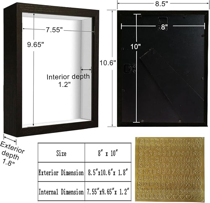 8x10 Shadow Box Frame Display Case - Image 2