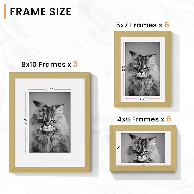 Venusmiles 15 Pack Picture Frames Collage Wall Decor, Gallery Frame Set - Image 6