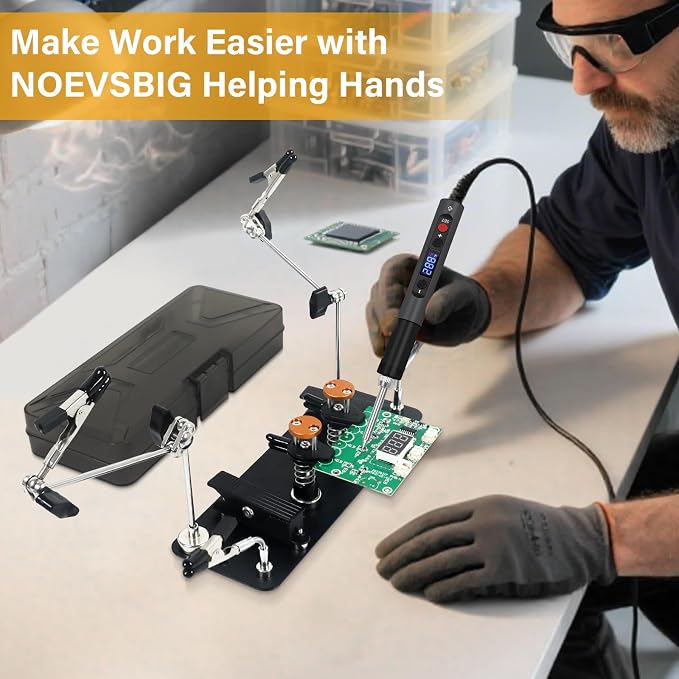 Magnetic Helping Hands Clamp Metal, Adjustable Third Hand Soldering Holder Stand - Image 9