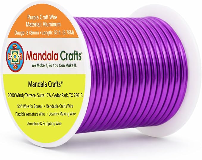 Mandala Crafts 8 Gauge Anodized Aluminum Craft Wire by MandalaCrafts