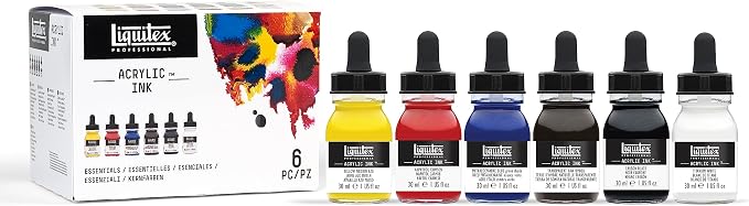 Liquitex Professional Acrylic Ink, Essential Color Set - Image 3