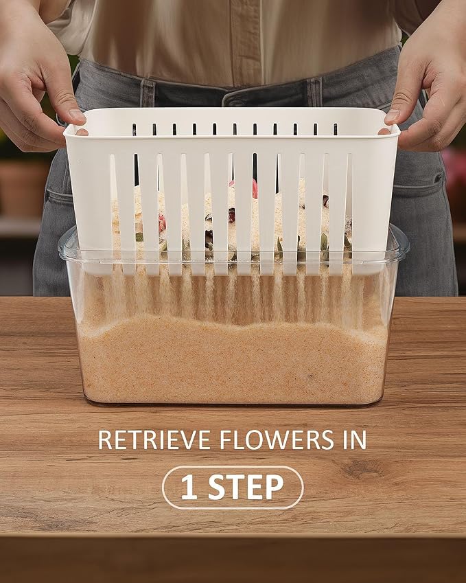 wisedry 10L Silica Gel Flower Drying Box, One Step Retrieve Dried Flowers - Image 3