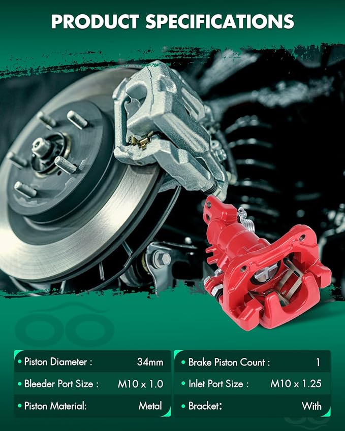 SCITOO Rear Right Brake Caliper With Bracket 19-B2068 Compatible For Acura For TSX 2004-2008,For Honda For Accord 1998-2007