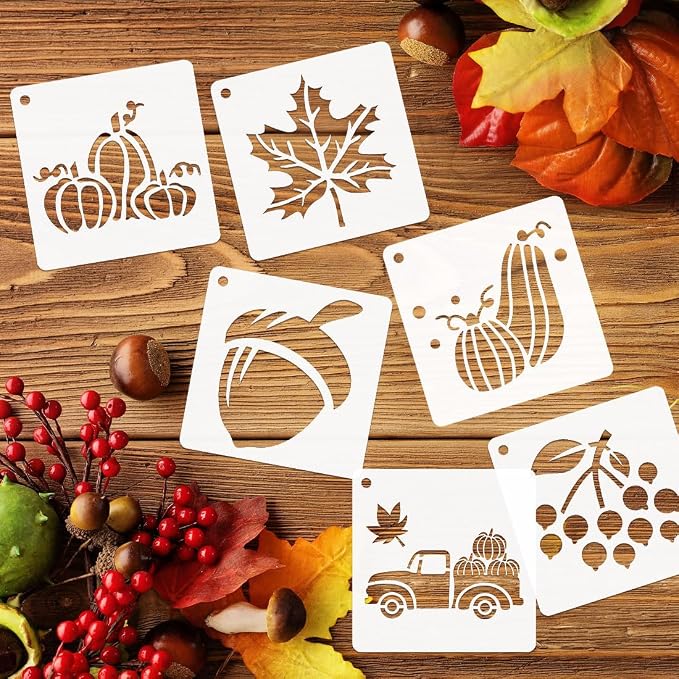 50 PCS Fall Painting Stencils Reusable Fall Stencils - Image 3
