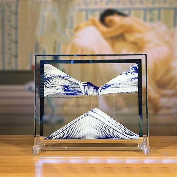 LCDOCLAK Moving Sand Art Picture, 3D Hourglass Deep Sea Sandscape, 3D Desktop by LCDOCLAK