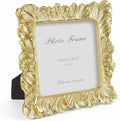 Cuspin Gold Picture Frame 5x5 Frames, Vintage Ornate Frame Palm Leaves Textured by Cuspin