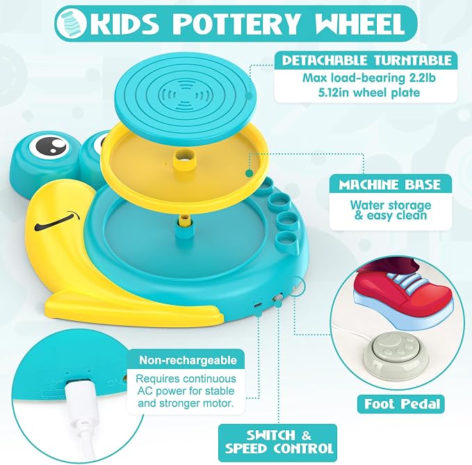 Aujazyble Pottery Wheel for Kids - Image 3