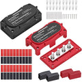 300A Bus Bar 12v Power Distribution Block 4 x 5/16"(M8) Terminal Block Heavy Duty Waterproof Buss Bar Junction Block Marine Battery Bus bar for Automotive Boat Solar System