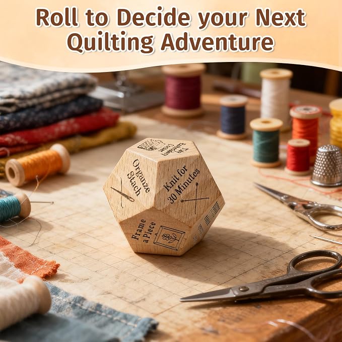 Quilter's Dice, Handmade Wooden Quilting Decision Dice - Image 4