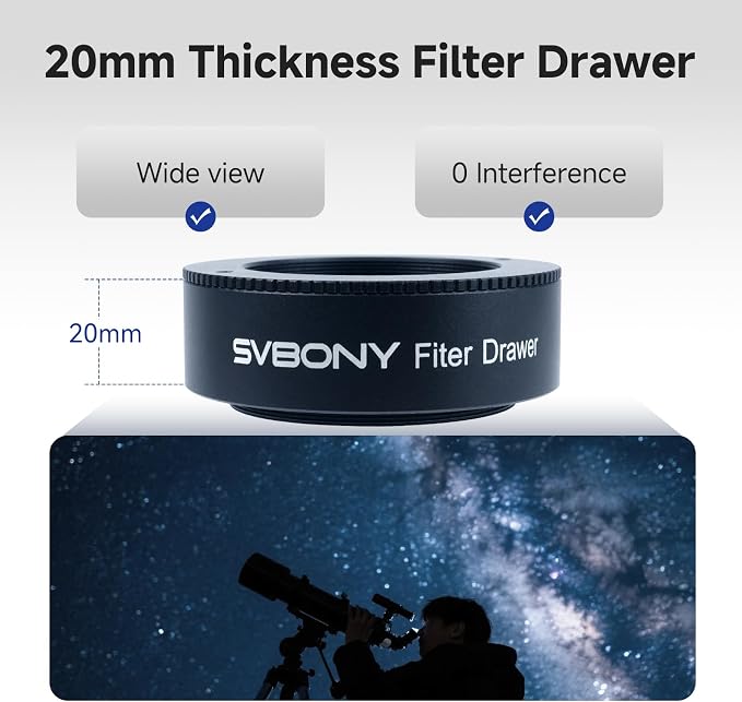 SVBONY SV226 M54 Telescope Filter Drawer, Astrophotography Filter Drawer - Image 6