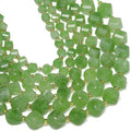 34pcs Natural Green Jade Stone Beads by Yochus