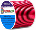 Mandala Crafts 12 Gauge Raspberry Anodized Aluminum Craft Wire, 60 FT | Colored by MandalaCrafts