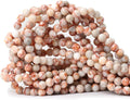 60PCS 6mm Natural Red Network Stone Round Loose Beads by CHEAVIAN