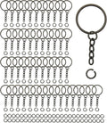 50Sets 1 inch Keychain Rings Gun Black Split Round Key Ring by ZoloAJay