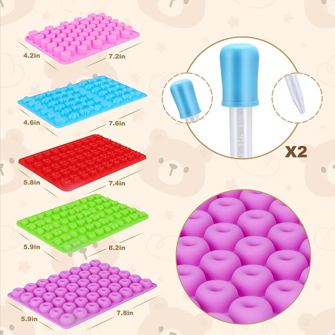 Palksky 5-Piece Silicone Candy Molds - Image 6