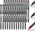 Shuttle Art RollerBall Pens, 25 Pack Fine Point Roller Ball Pens, 0.5mm Liquid by ShuttleArt