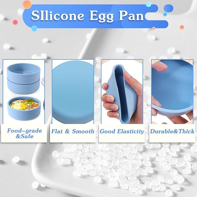 3Pcs ZHYEEDAA Air Fryer Egg Mold, Silicone Egg Molds, Individual Egg Bite Maker - Image 5