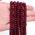 Songxi 5x8mm Natural Rose Chalcedony Stone Rondelle Beads, Gemstone by SongXi