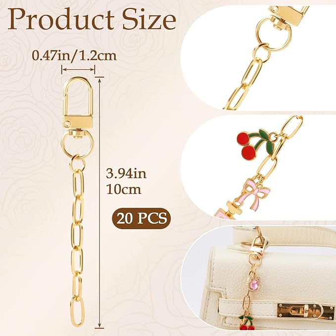 6pcs Keychain Making Kit, Alloy Extender Keychain Bag Charm Kits - Image 2