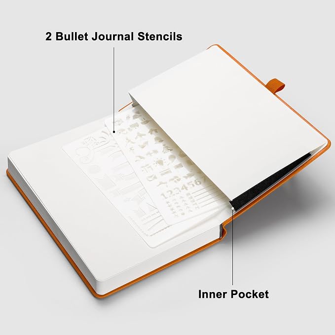 RETTACY Blank Journal Notebook, 192 Pages, A5 Medium Size | Leather Hardcover - Image 7