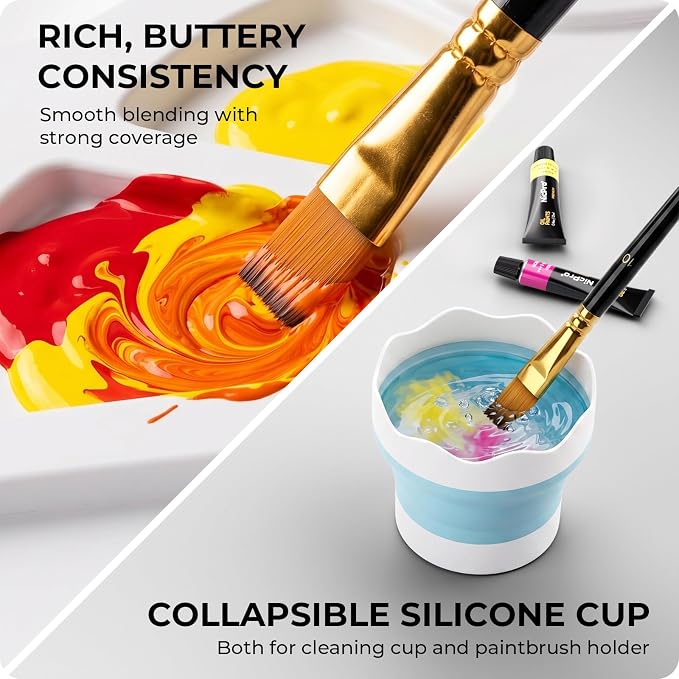 Nicpro 92PCS Acrylic Paint Canvas Set - Image 4