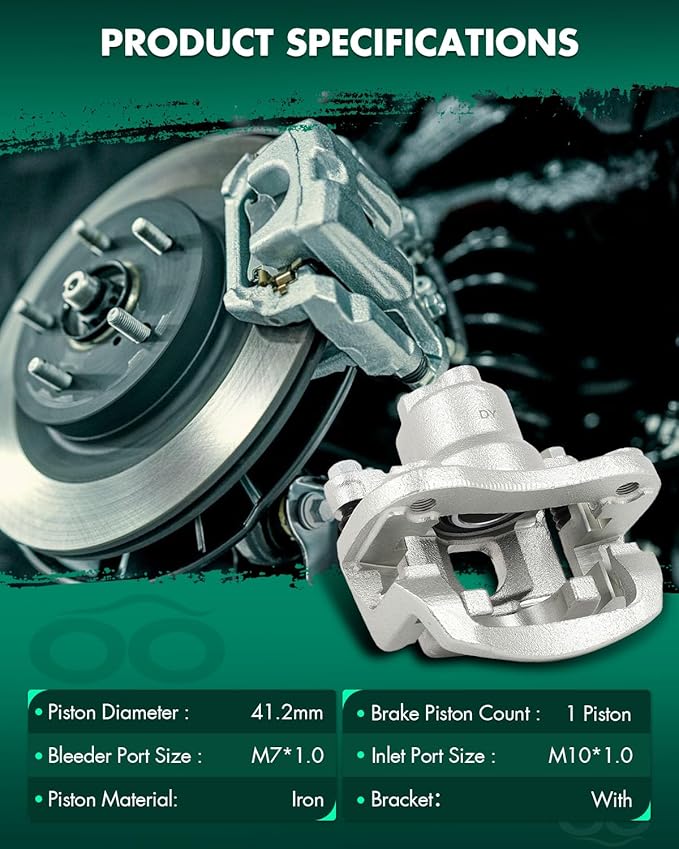 SCITOO Rear Left Brake Caliper With Bracket 19B2783 Compatible For Lexus For RX330 2004-2006 For Lexus For RX350 2007-2009 For Lexus For RX400h 2006-2008 For Toyota For Highlander 2006-2007