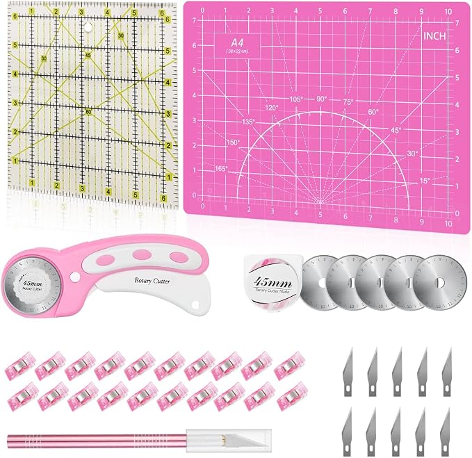 39 Pcs Rotary Cutter Set Pink by HeadleyTools