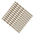 Drill Bit, 5/32" Cutting Diameter (3.969mm), 4241 HSS Gold 118° Cutting Angle Versatile Jobber Bits - (Applications: for Drilling Plastic Wood Soft Thin Metal), 12-Pieces