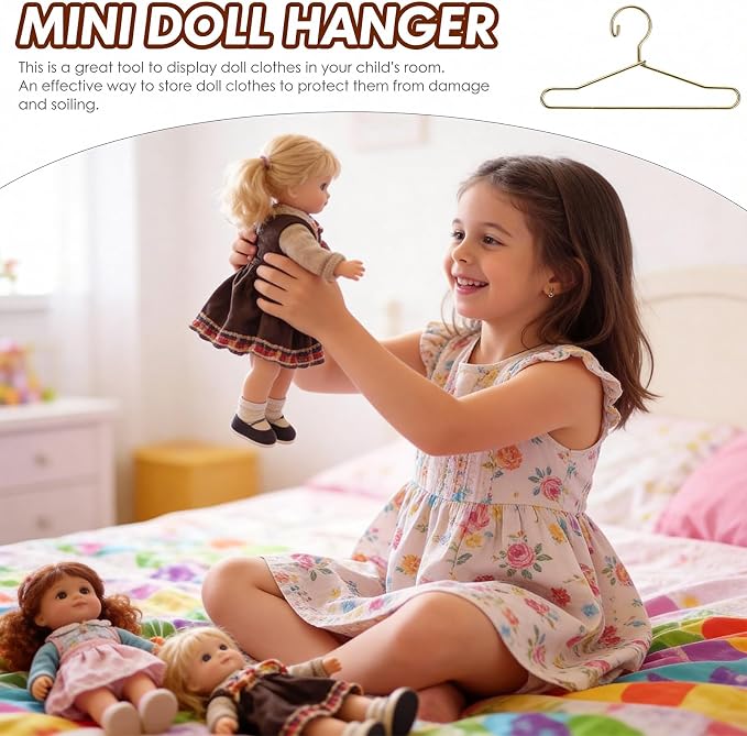 30Pcs Doll Clothes Hangers, Mini Hangers - Image 3