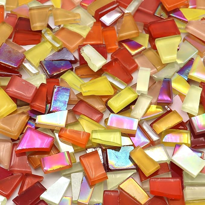 LITMIND 1.1LB Irregular Crystal Glass Mosaic Tiles - Image 2