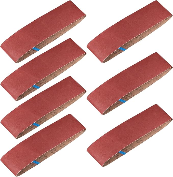 7 Pack 6 x 48 Inch Sanding Belts,6x48 Belt Sander Sanding Belts Aluminum Oxide,40/60/80/120/180/240/400 Grits Sander Belts Assortment for 6x48 Belt Sander