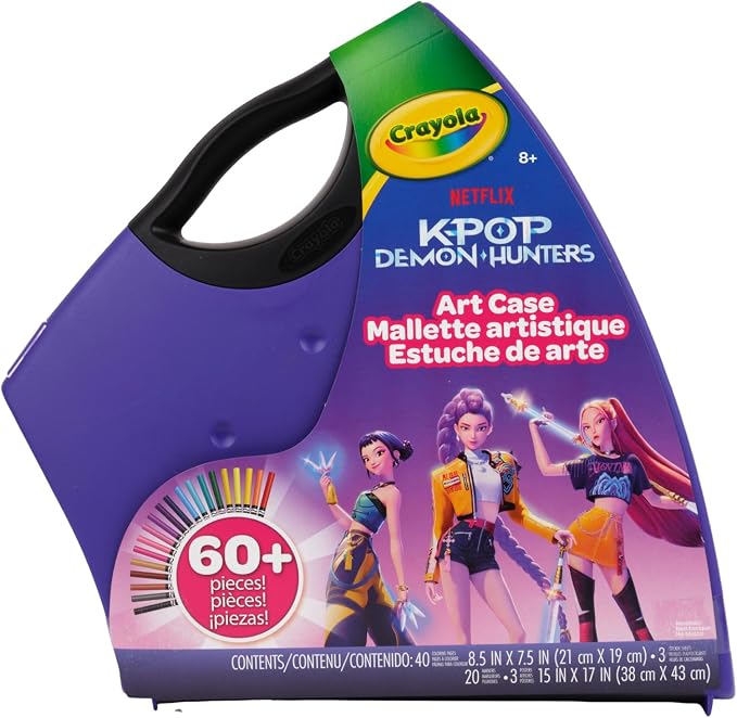 Crayola Kpop Demon Hunters Art Case, Coloring & Sticker Craft Kit, Gift - Image 2