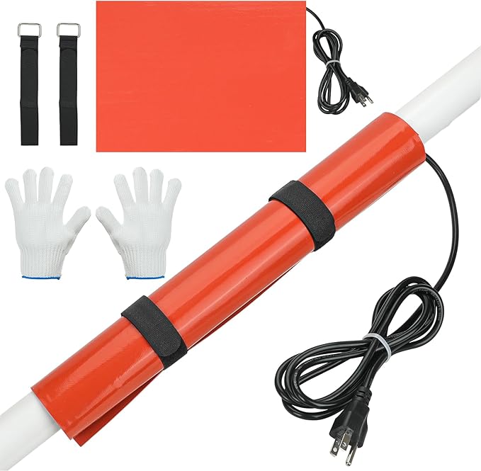PVC Heating Blanket, PVC Conduit Bender Use High-Quality Silicone Material, Faster heating speed with Longer Service Life, 120V/200W (3-1/2" To 4")