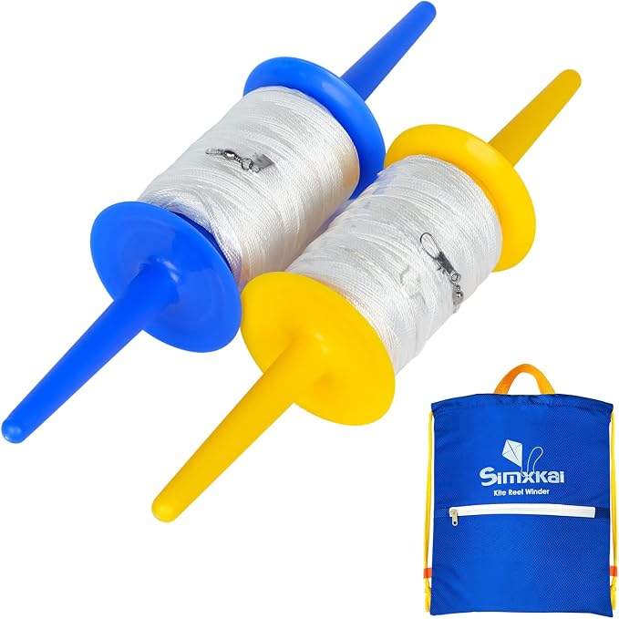 Simxkai Kite Spool, Reel Winder, Grip String Handle, 600 feet Twisted Line by SimxkaiKite