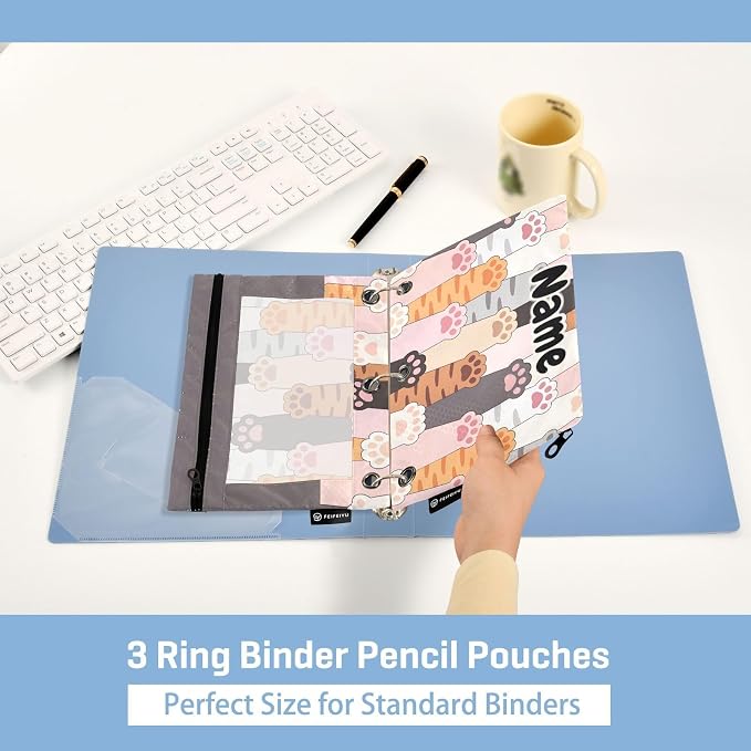 Custom Cat Paw Prints Pencil Pouch - Image 4