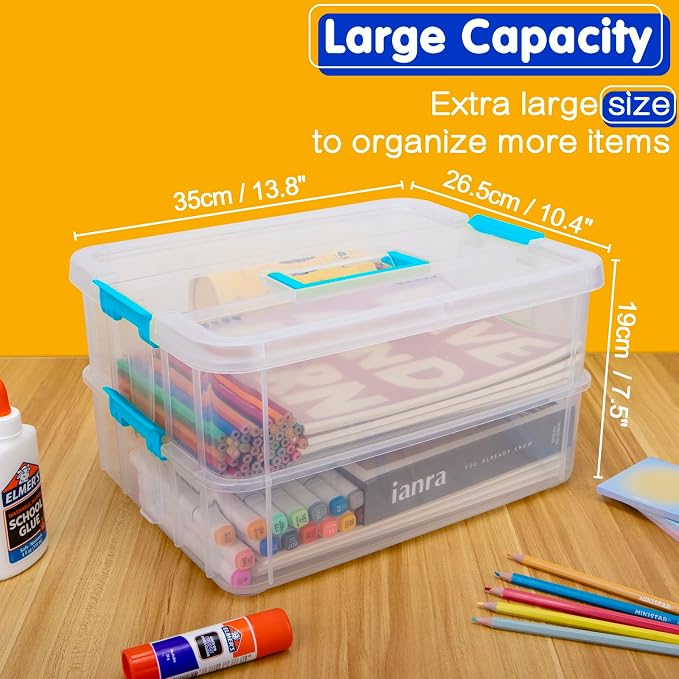 TERGOO 2 Layer Plastic Storage Containers - Image 2