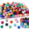 150Pcs 15mm Silicone Beads for Keychain Making and Bracelet Making, 30 Colors by Homepage