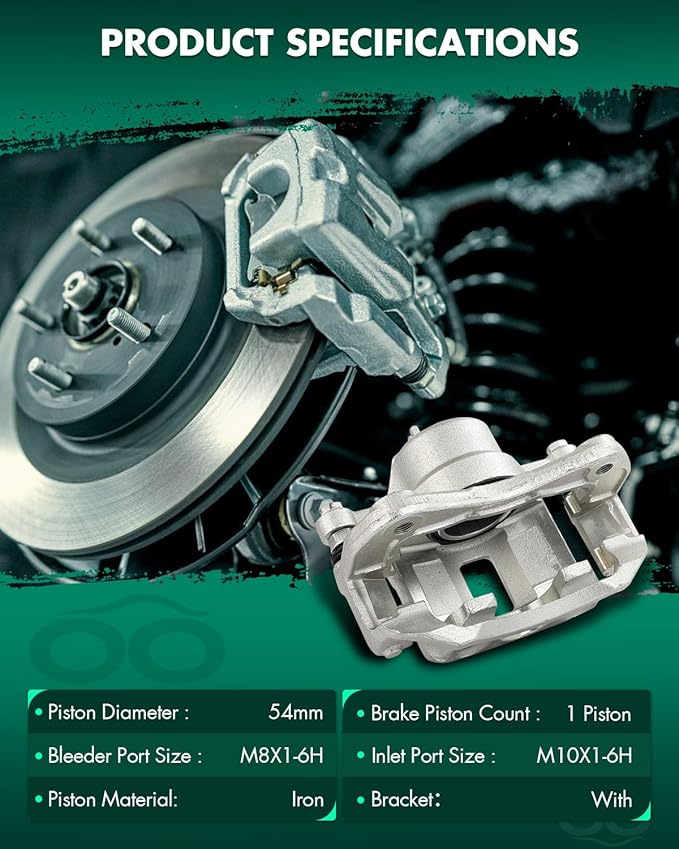 SCITOO Front Left Brake Caliper With Bracket 19B3300 Compatible For Dodge For Attitude 2006-2011,For Hyundai For Accent 2006-2011,For Kia For Rio 2006-2011,For Kia For Rio5 2006-2011