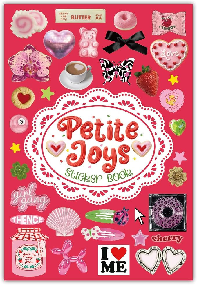 PRSTINCOL Sweetheart Vintage Style Sticker Book, 30 Pages of Aesthetic Stickers by PRSTINCOL