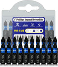 20 Pack Phillips Impact Driver Bits, #2 Phillips Head Magnetic Screwdriver Bits Set, 1 Inch S2 Alloy Steel Impact Bit, 1/4" Hex Shank Screwdriver Drill Bits, CNC Machined Ph2 Impact Drill Bits