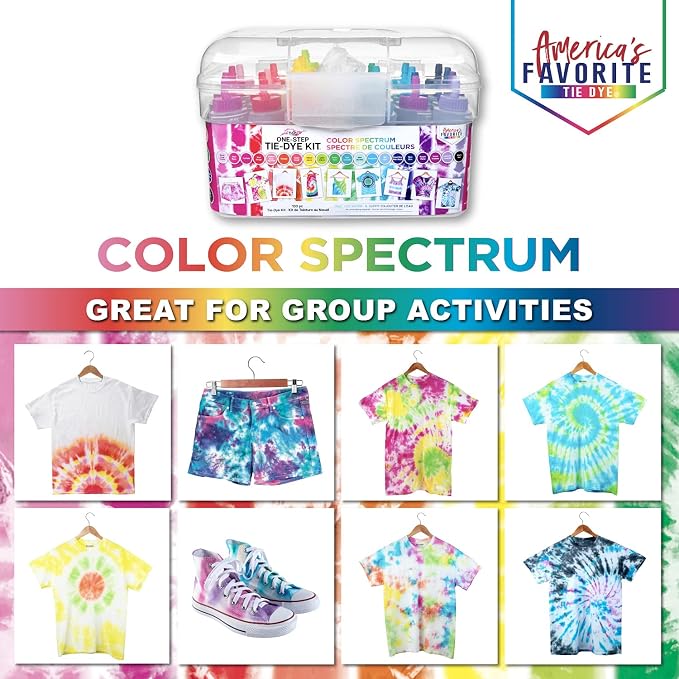 Tulip One-Step Tie-Dye Color Spectrum Tub, 24 Bottles, Rainbow Colors, - Image 4